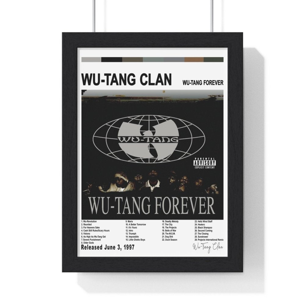 Wu - Tang Clan Album Cover Poster - Poster Kingz - A5 (unframed) - White - Wu - Tang Forever