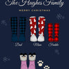 Personalised Christmas Family Welly Boots Print - navy Christmas family wellies