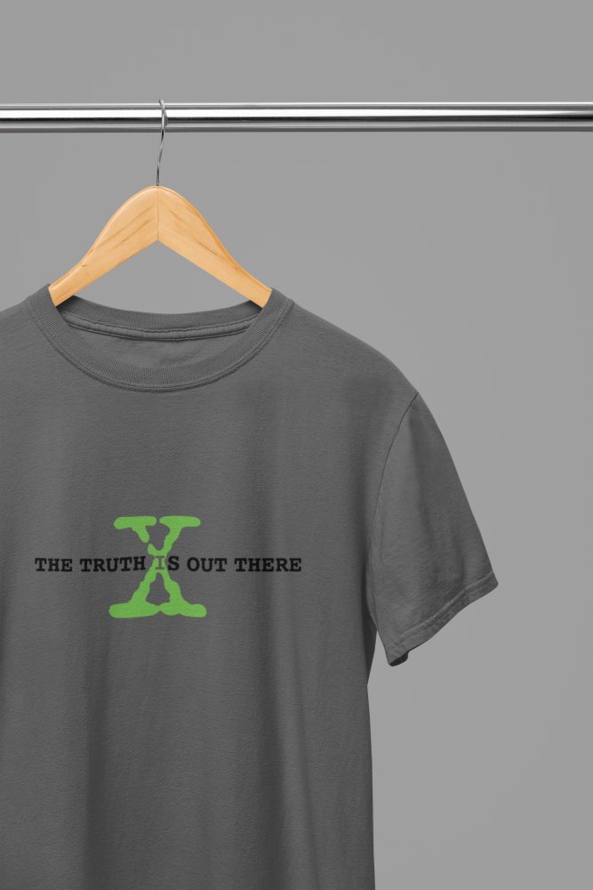 X - Files - The Truth Is Out There TV Show T-Shirt/Sweatshirt - Poster Kingz - S - Grey - T-Shirt