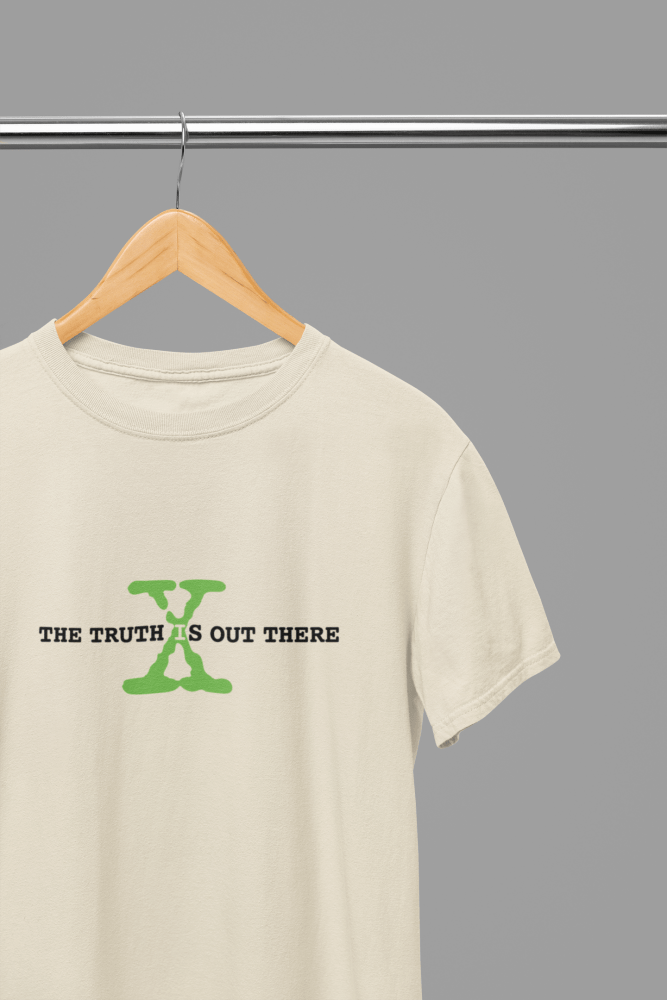 X - Files - The Truth Is Out There TV Show T-Shirt/Sweatshirt - Poster Kingz - S - Sand - T-Shirt