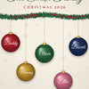 Personalised Family Christmas Bauble Print - cream family design