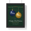 Personalised Dad's First Christmas Print - framed green Daddy's First Christmas print