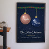 Personalised Our First Christmas Engaged Print - on the living room wall