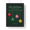 Personalised Our First Christmas as a Family Print - framed forest green version