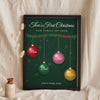 Personalised Our First Christmas as a Family Print - green family of four version