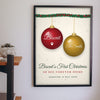 Personalised Dog's First Christmas Print - on the living room wall