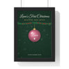 Personalised Dog's First Christmas Print - framed forest green version