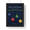 Personalised Dog's First Christmas Print - framed navy whole-family version