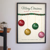 Personalised Nanny & Grandad Christmas Print - on the living room wall
