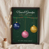 Personalised Nanny & Grandad Christmas Print - green Nana and Grandpa version
