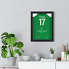Yeovil Town Play-Off Final 2013 Poster - Paddy Madden 17 Wembley Shirt Print framed on a living room wall