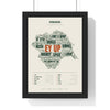 Yorkshire Sayings Print in a black frame