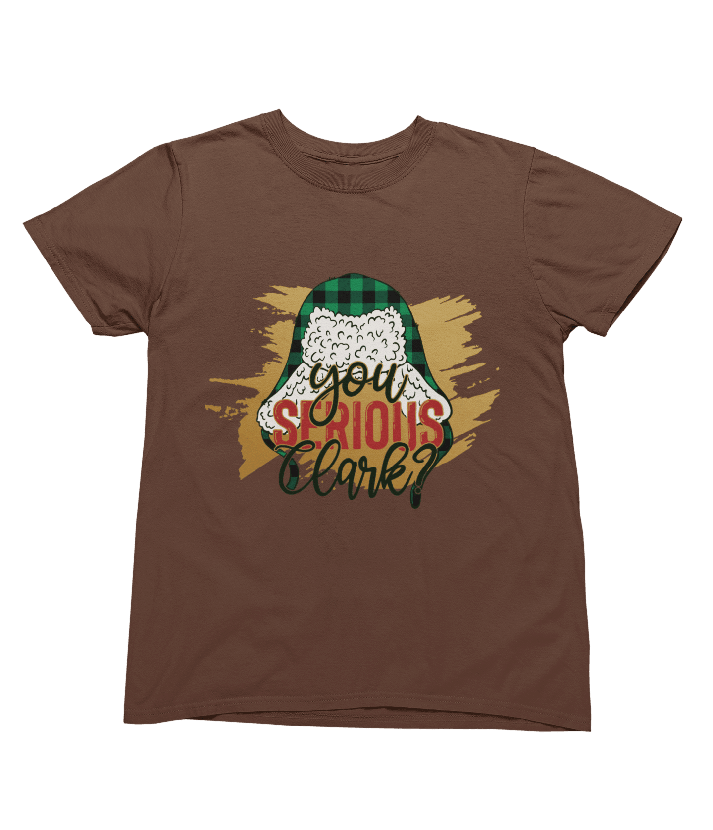Beige t-shirt with You Serious Clark Griswold Sweater Quote
