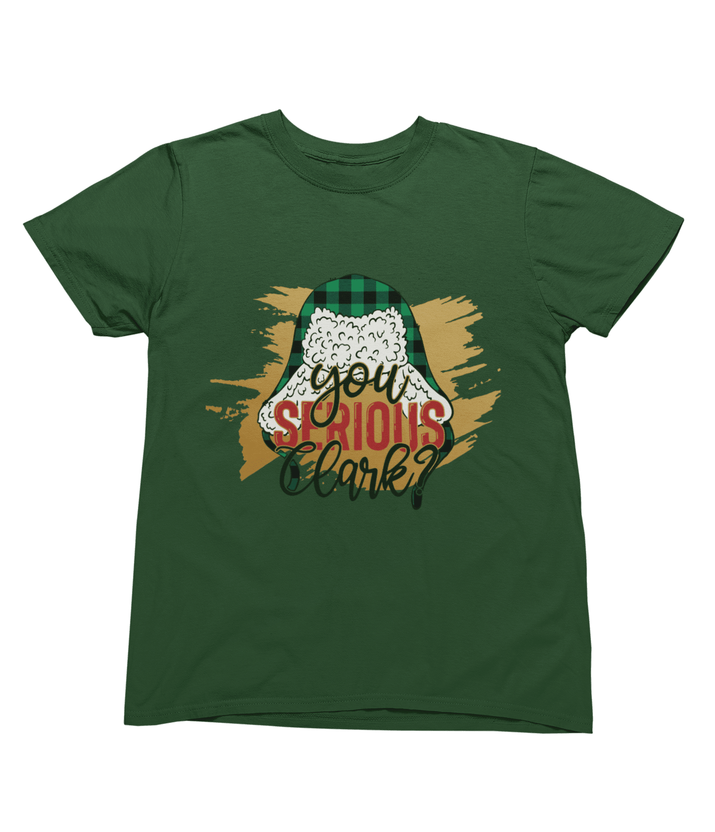 Beige t-shirt with You Serious Clark Griswold Sweater Quote