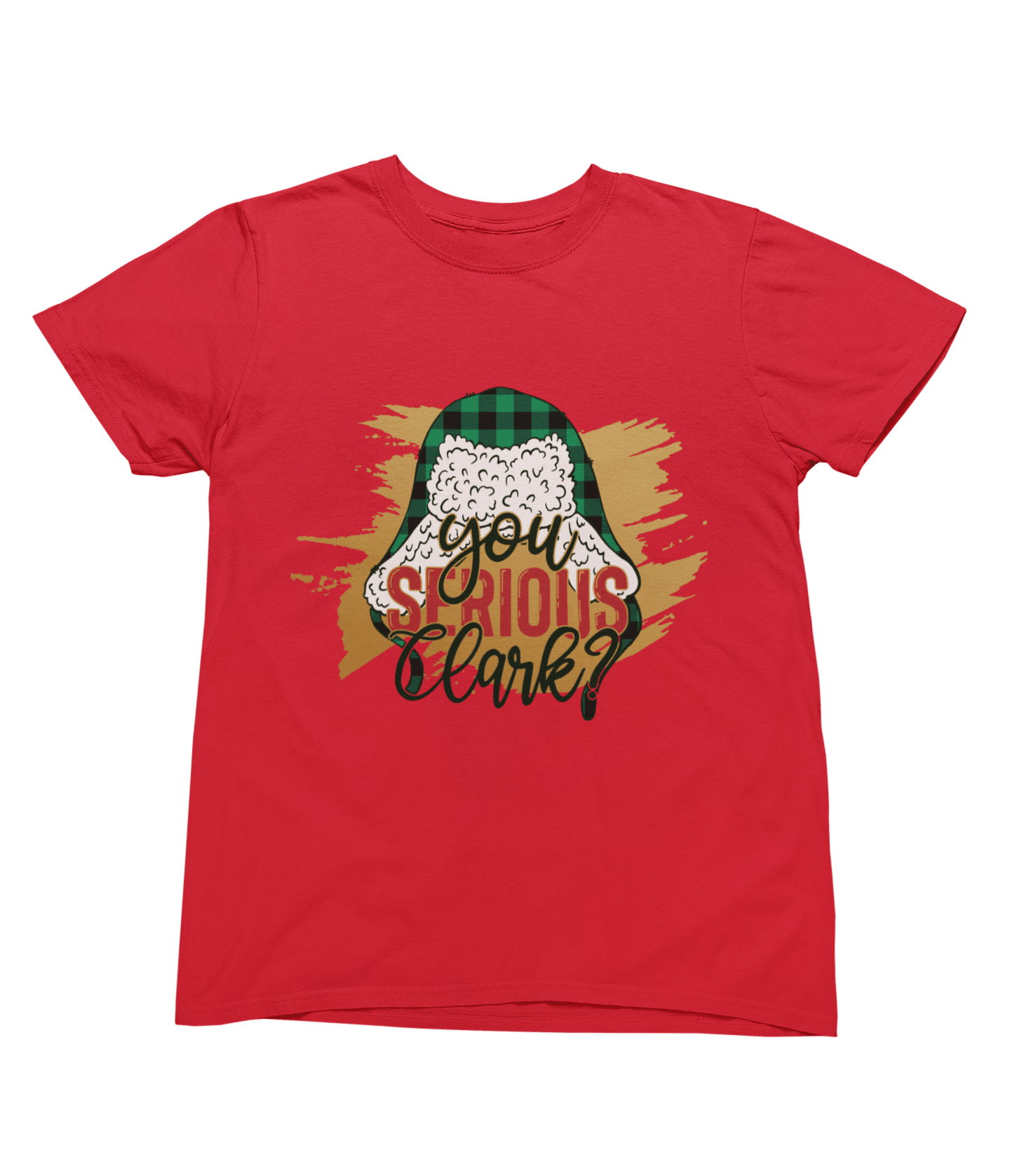 Beige t-shirt with You Serious Clark Griswold Sweater Quote