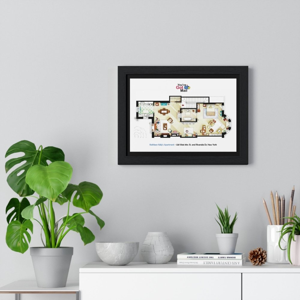 You've Got Mail Kathleen Kelly's Apartment FloorPlan Poster - Iconic Movie Show Blueprint Art - Poster Kingz - A5 (Unframed) - 