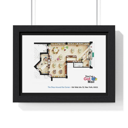 You've Got Mail The Shop Around The Corner FloorPlan Poster - Iconic Movie Show Blueprint Art - Poster Kingz - A5 (Unframed) - 