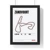 Zandvoort Circuit print White framed in a black frame, ready to hang