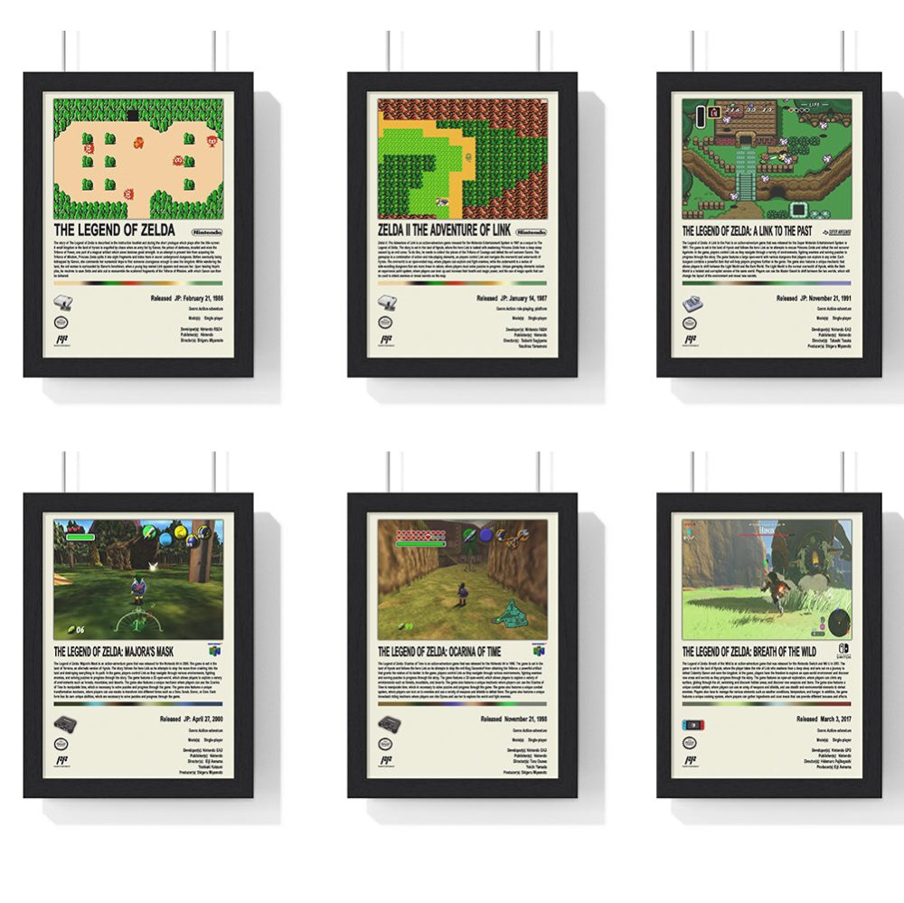 Zelda Collection - Video Game Posters - Poster Kingz