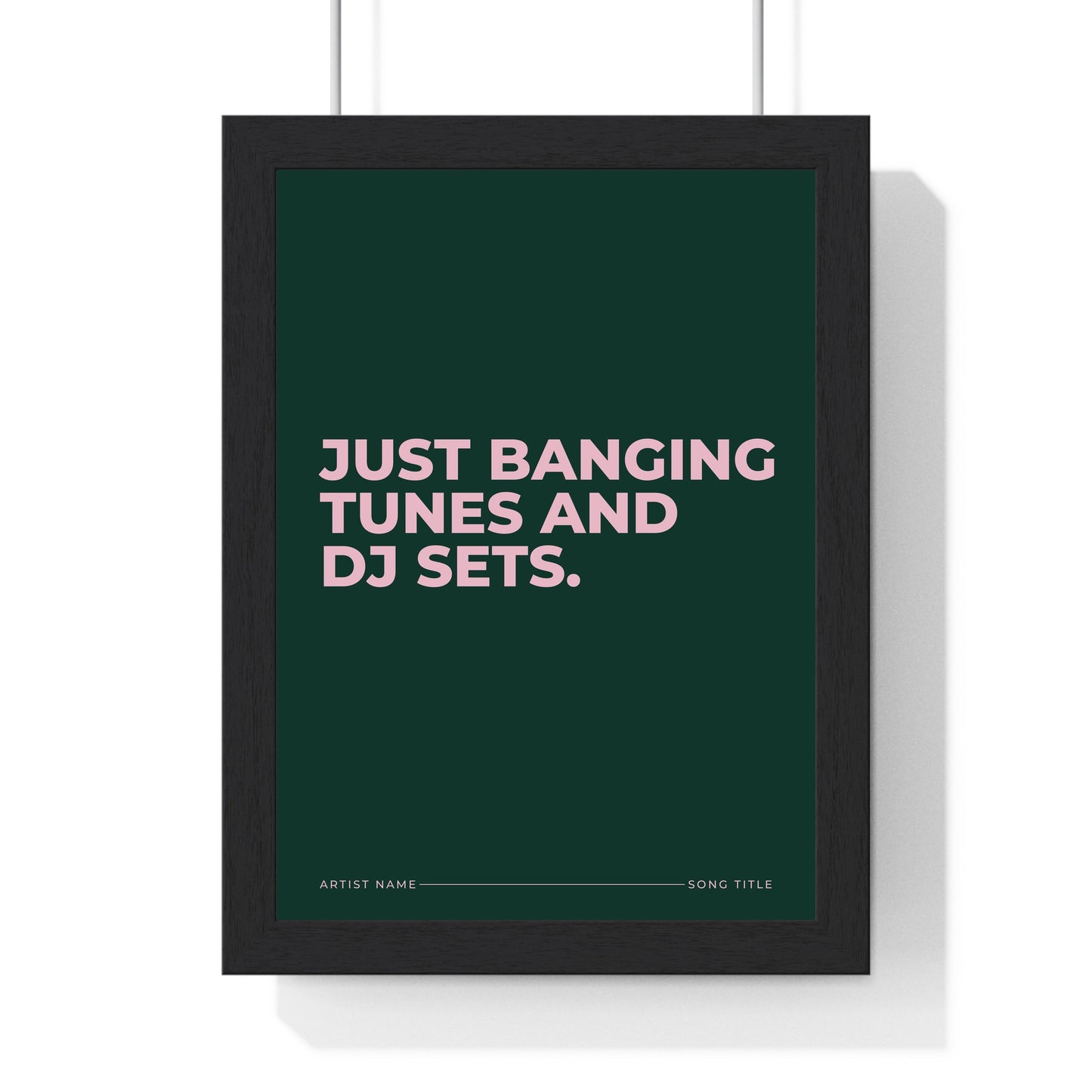 Personalised typographic song lyric poster product mockup 3
