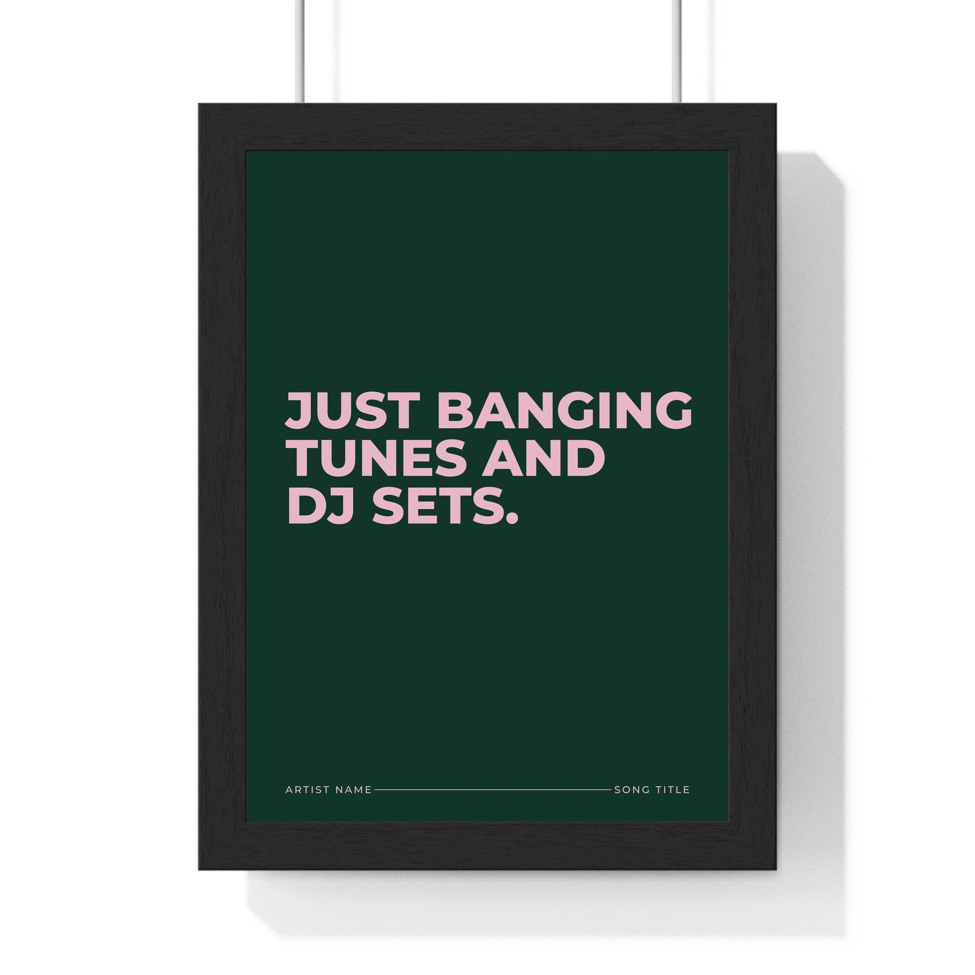 Personalised typographic song lyric poster product mockup 3