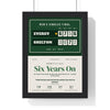 Six Years On 2026 Tennis print framed in a black frame, ready to hang