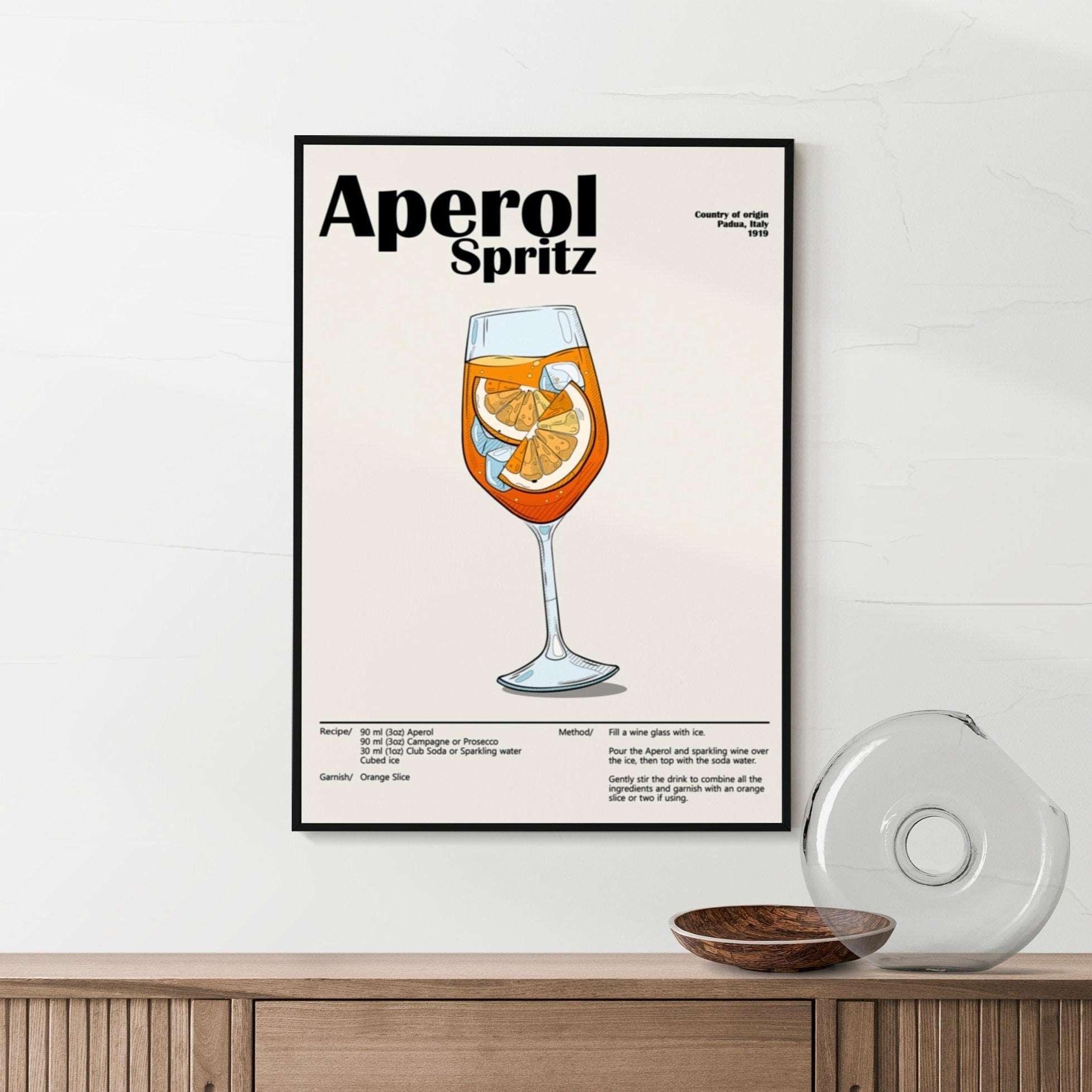 Aperol Spritz Cocktail Poster - Poster Kingz