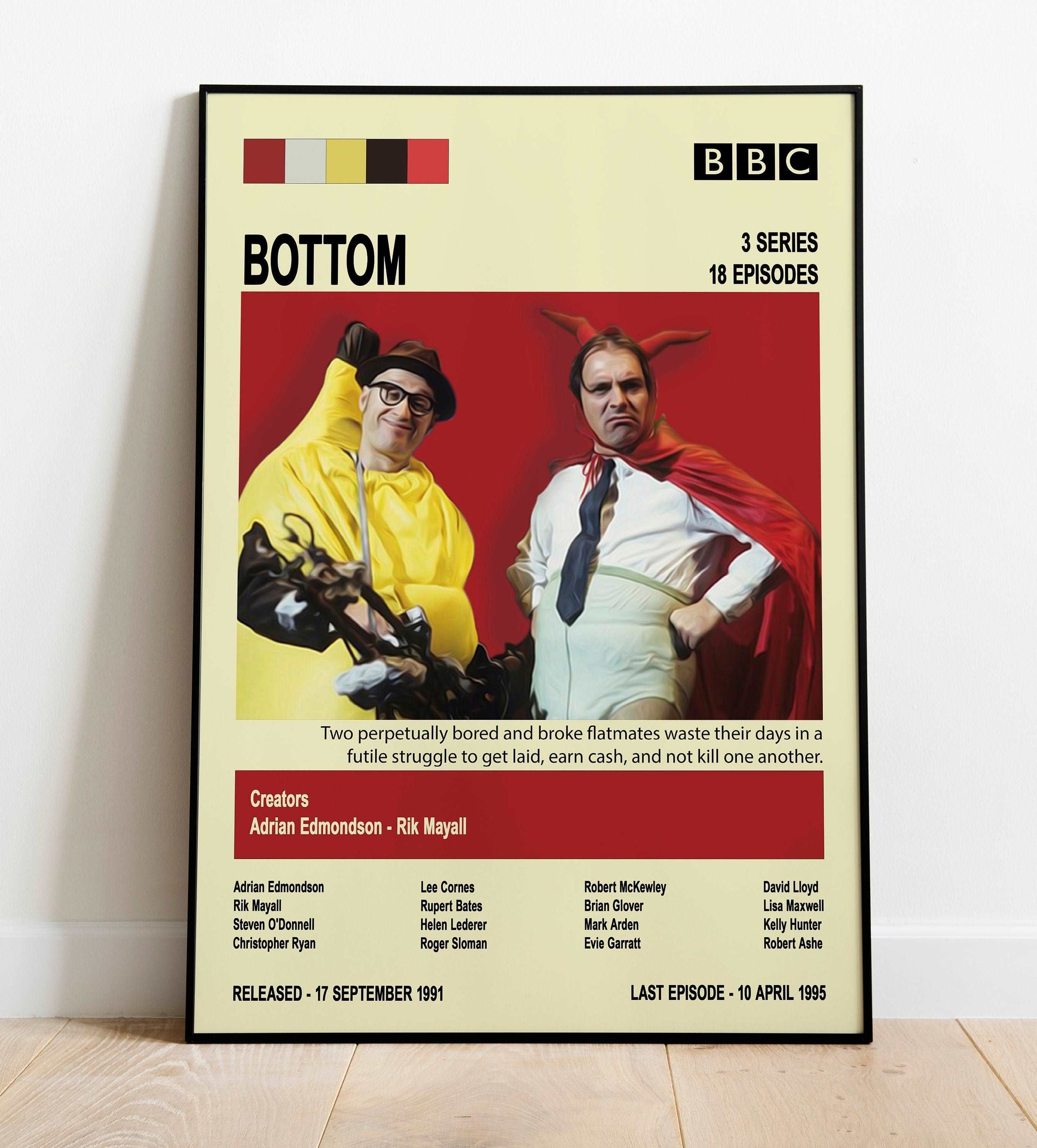Bottom 90s TV Series Poster - Poster Kingz