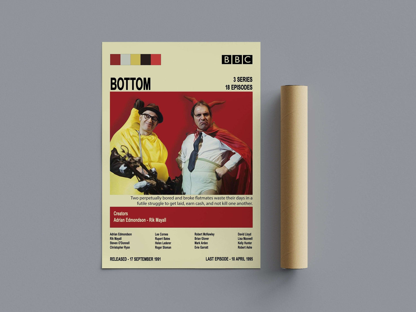 Bottom 90s TV Series Poster - Poster Kingz