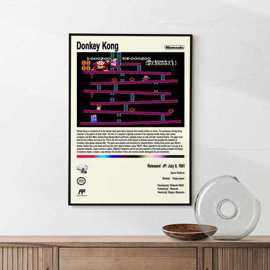 Donkey Kong - Video Game Poster - Poster Kingz