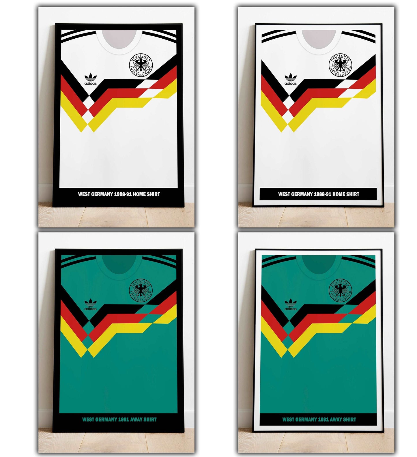 Germany 1988-90 Football Shirts Poster - Poster Kingz