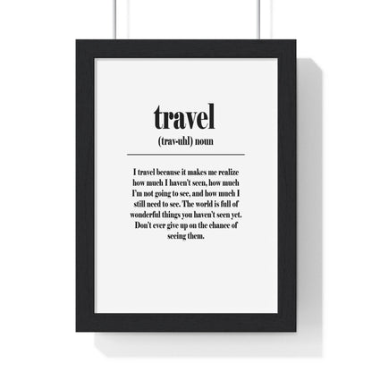 Travel Definition Poster Wall Art