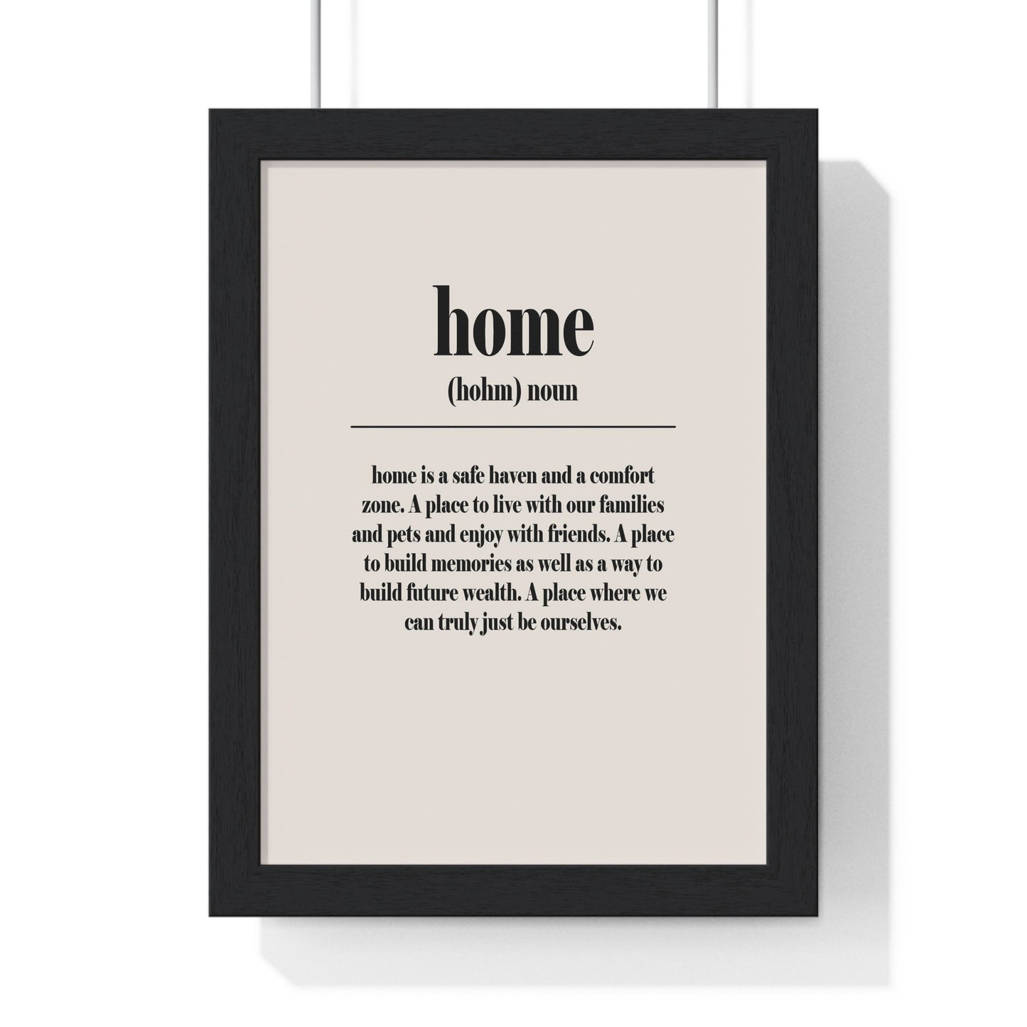 Home Definition Poster Wall Art