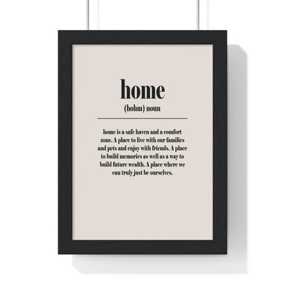 Home Definition Poster Wall Art