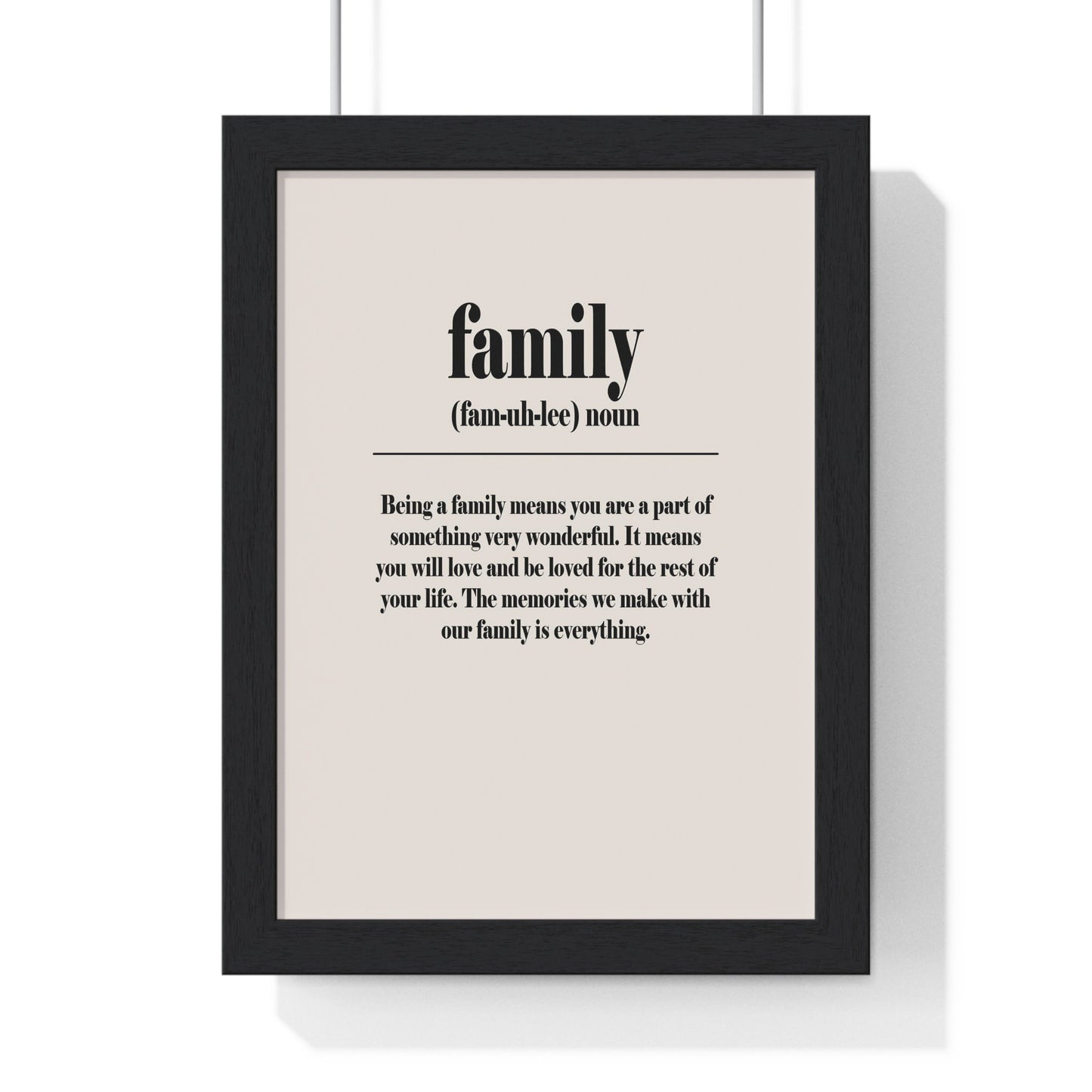 Family Definition Poster Wall Art
