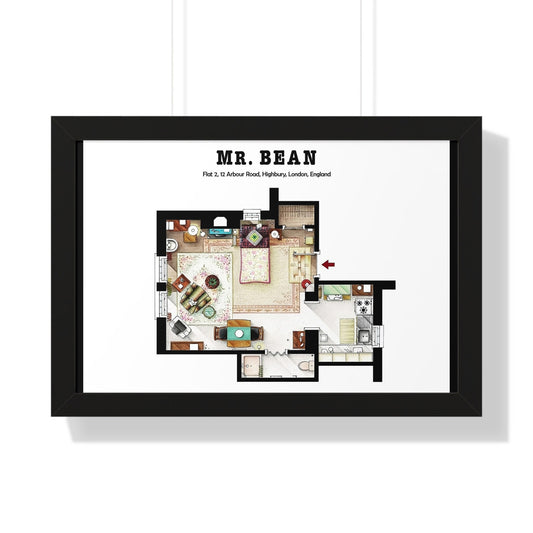 Mr Bean UK TV Show Apartment Floor Plan