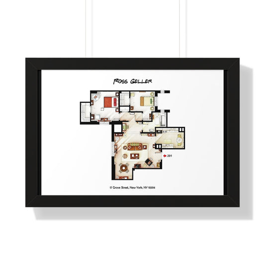 Friends Ross Geller TV Show Apartment Floor Plan