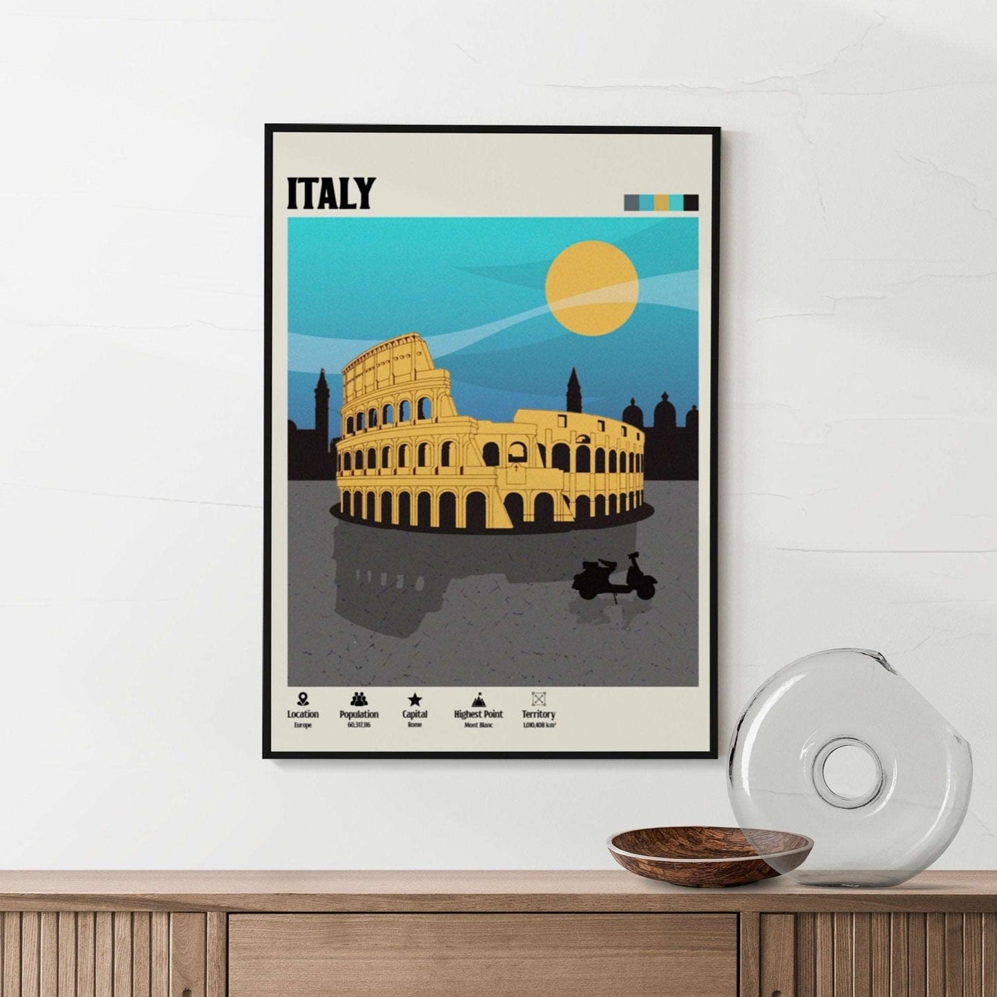 Italy Colosseum Travel Poster - Poster Kingz