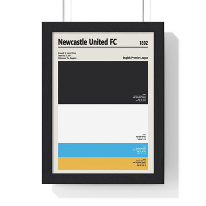 Newcastle United Football Soccer Color Swatch Poster - Poster Kingz