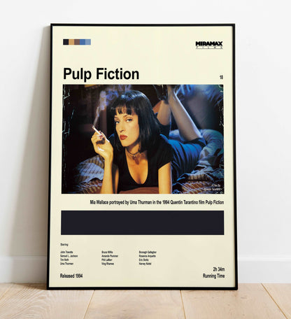 Pulp Fiction Mia Wallace Poster - Poster Kingz