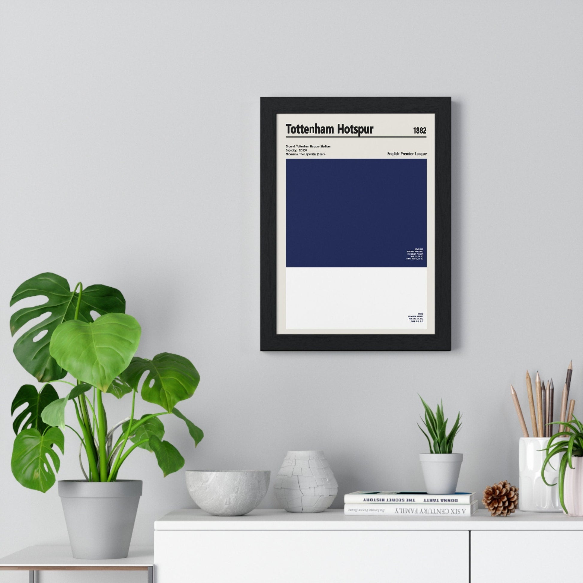 Tottenham Hotspur Football Soccer Color Swatch Poster - Poster Kingz
